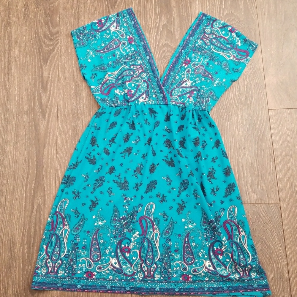 V Neck Scarf Dress